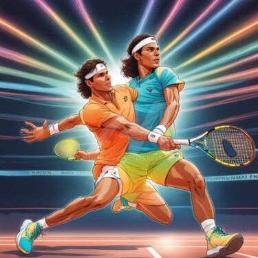 数字艺术 标题为“Rafel Nadal genetic…” 由Eduardo Vidal, 原创艺术品, 数字油画
