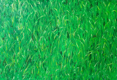 绘画 标题为“Chlorophyll” 由Livia Doina Stanciu, 原创艺术品, 油 安装在纸板上