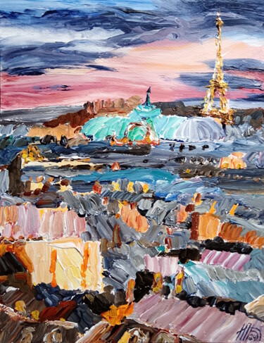 Painting titled "Les cafés crèmes du…" by Antoine Juliens, Original Artwork, Acrylic