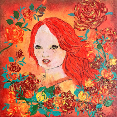 Peinture intitulée "Shainez" par Florence Féraud-Aiglin, Œuvre d'art originale, Acrylique Monté sur Châssis en bois