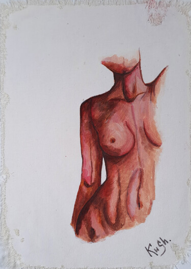 Real beauty Painting titled "Real beauty" by Viktoriia Kush, Original Artwork, Acrylic