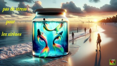Digital Arts titled "PAS DE STRESS POUR…" by Pierre Peytavin, Original Artwork, AI generated image