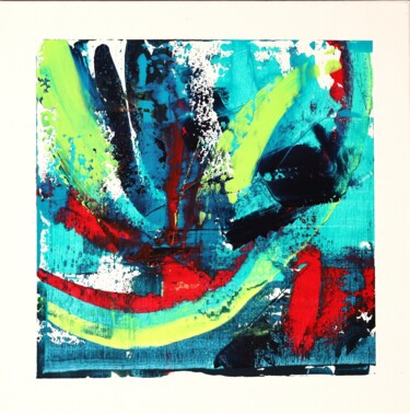 Malerei mit dem Titel "Abstrait n°2" von Monique Kawka, Original-Kunstwerk, Acryl Auf Keilrahmen aus Holz montiert