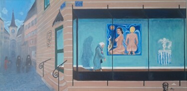 「Dans l'angle de le…」というタイトルの絵画 Laurent Chevrollierによって, オリジナルのアートワーク, アクリル