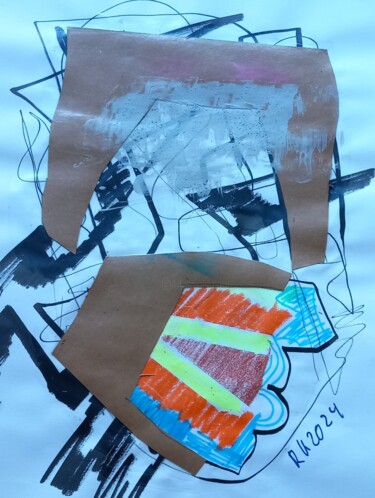 Collages getiteld "RK25" door Ronnie Kolner, Origineel Kunstwerk, Collages