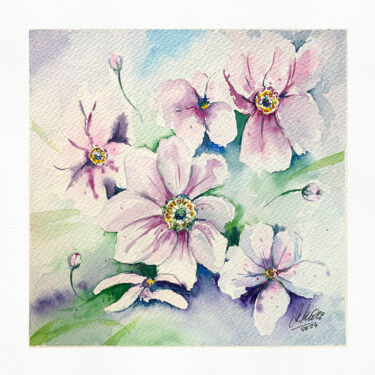 "Flower 4" başlıklı Tablo Maciej Kłosowski tarafından, Orijinal sanat, Suluboya