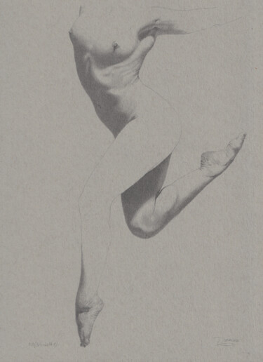 图画 标题为“"Ballerina Nr. 19 (…” 由Walter Roos, 原创艺术品, 铅笔