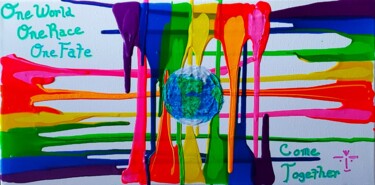 Painting titled "Come Together" by Troy Wilson-Ripsom, Original Artwork, Acrylic Mounted on Wood Stretcher frame