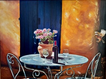 Peinture intitulée "Le fruit du labeur" par Christel Alcala, Œuvre d'art originale, Huile Monté sur Châssis en bois