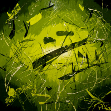 Arts numériques intitulée "Green Light" par Pascal Gagné, Œuvre d'art originale, Peinture numérique