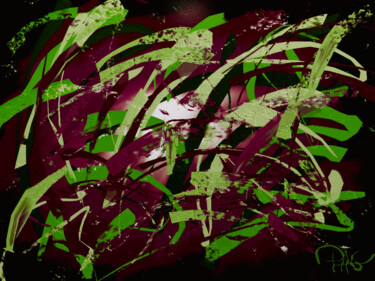 Arts numériques intitulée "Purple Train" par Pascal Gagné, Œuvre d'art originale, Peinture numérique