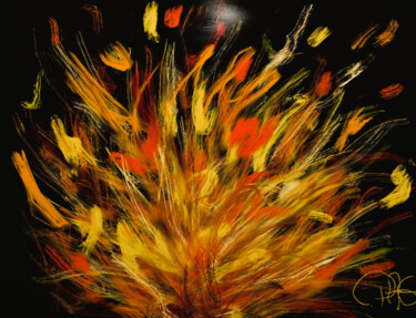 Arts numériques intitulée "Feu de Joie" par Pascal Gagné, Œuvre d'art originale, Peinture numérique