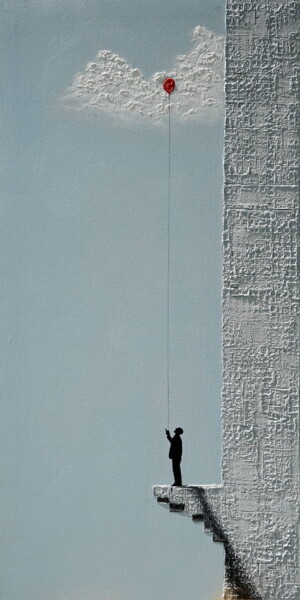 Painting titled "Hope Ascends" by Clelia Molinari, Original Artwork, Acrylic