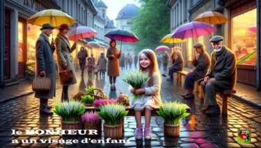 Digital Arts titled "LE BONHEUR A UN VIS…" by Pierre Peytavin, Original Artwork, AI generated image