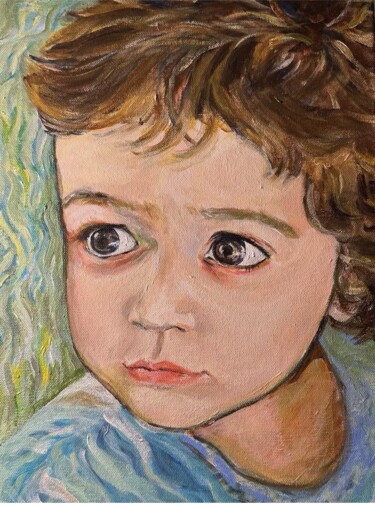 绘画 标题为“L’enfant du soleil” 由Sylvie Cernesse, 原创艺术品, 丙烯 安装在木质担架架上