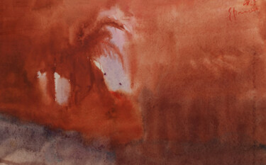 Картина под названием "After the rain" - Katrin Rymsha, Подлинное произведение искусства, Акварель