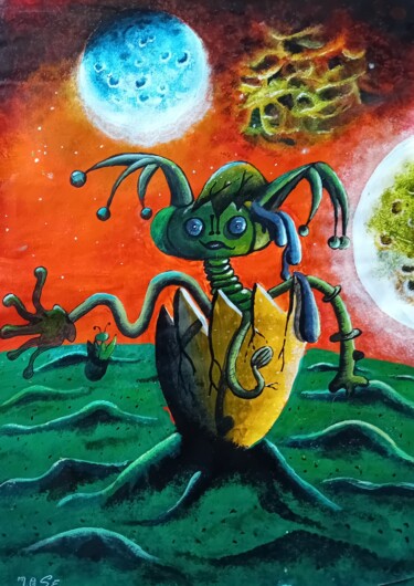 绘画 标题为“Eclosion Intergalac…” 由Mose, 原创艺术品, 丙烯