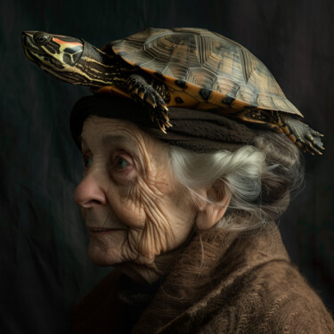 Digital Arts titled "La tortue" by Matthieu Marcé, Original Artwork, AI generated image