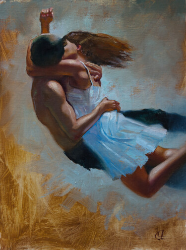 Schilderij getiteld "Весна не лечится." door Andrei Iakovlev, Origineel Kunstwerk, Olie