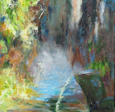 Peinture intitulée "Le miracle de la na…" par Azucena, Œuvre d'art originale, Acrylique Monté sur Châssis en bois