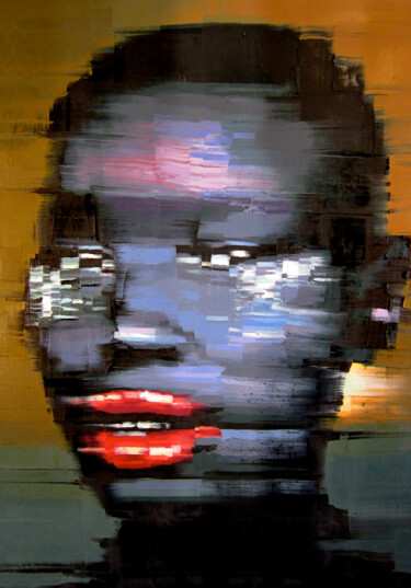Pittura intitolato "Apollo" da Gerry Chapleski, Opera d'arte originale, Olio Montato su Telaio per barella in legno