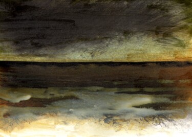 Peinture intitulée "Meditative landscap…" par Dominique Leblanc, Œuvre d'art originale, Encre
