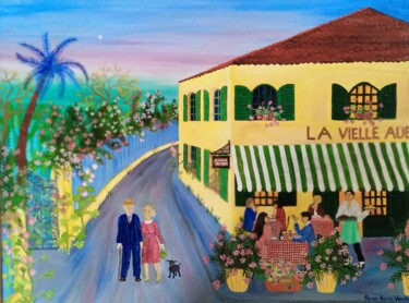Peinture intitulée "La vieille auberge" par Anna-Karin Eriksson Van Haver, Œuvre d'art originale, Huile