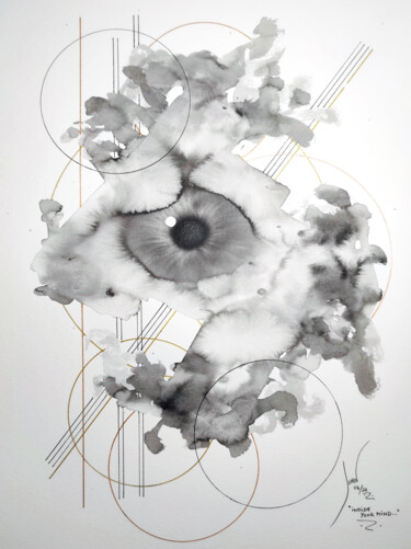 Pittura intitolato "Inside Your Mind" da Nicolas Juan, Opera d'arte originale, Inchiostro