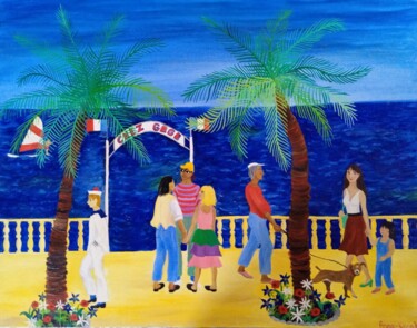 Peinture intitulée "Chez Gégé" par Anna-Karin Eriksson Van Haver, Œuvre d'art originale, Huile