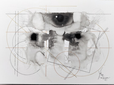 Pittura intitolato "The Big Data" da Nicolas Juan, Opera d'arte originale, Inchiostro