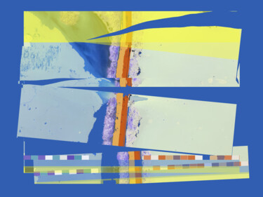 Arts numériques intitulée "Lac salé, avec rect…" par Pascal Maupas, Œuvre d'art originale, Peinture numérique