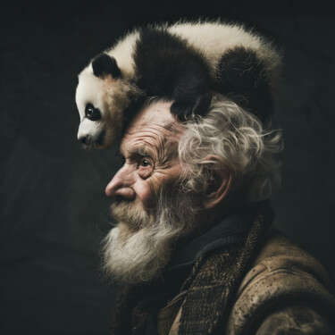 数字艺术 标题为“Le panda” 由Matthieu Marcé, 原创艺术品, AI生成的图像