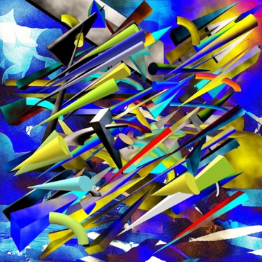 Digitale Kunst mit dem Titel "COLLISIONI DIRETTE" von Iannilli  Laila Antonella, Original-Kunstwerk, 3D Modellierung Auf Ple…