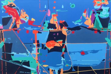 Pintura titulada "La Mangrove" por Oscar B., Obra de arte original, Acrílico Montado en Bastidor de camilla de madera
