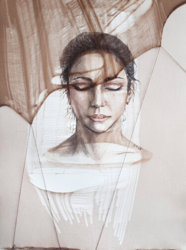 绘画 标题为“Voilette (Aurélie)” 由Settimia Taroux, 原创艺术品, 水彩