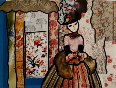 Collages intitulée "Mimi de Montparnasse" par Marta Castellanos, Œuvre d'art originale, Collages
