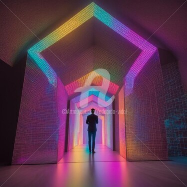 Artes digitais intitulada "Future Subway" por Eduardo Vidal, Obras de arte originais, Pintura digital