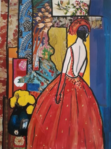 Collages titled "Madame at Home" by Marta Castellanos, Original Artwork, Collages