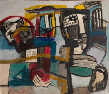 Painting titled "a handful of nothin…" by Abílio Febra, Original Artwork, Acrylic Mounted on Wood Stretcher frame