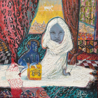 Decadent. 绘画 标题为“Decadent.” 由Yuliya Pochynok (JJ Julia), 原创艺术品, 油 安装在木质担架架上