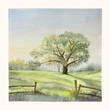 Peinture intitulée "Tree 2" par Maciej Kłosowski, Œuvre d'art originale, Aquarelle