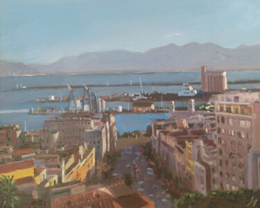 Peinture intitulée "Vue sur la Carlo Fe…" par Serge Salis, Œuvre d'art originale, Huile Monté sur artwork_cat.