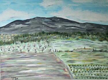Painting titled "La Provence mon pays" by Brigitte Kölli, Original Artwork, Acrylic