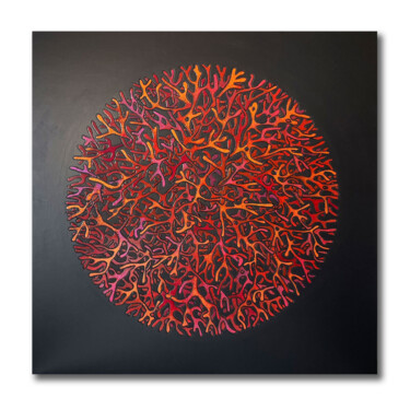 Painting titled "RCF / La Matrice" by Rémi Balligand, Original Artwork, Acrylic Mounted on Wood Panel