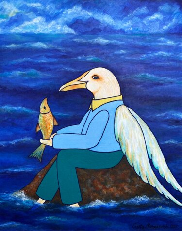Pintura intitulada "Последний разговор" por Greta Makarevich, Obras de arte originais, Acrílico