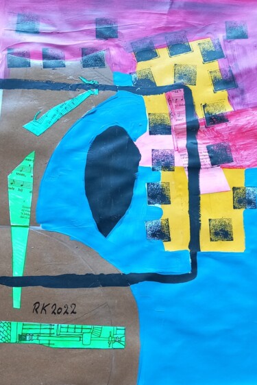 Collages intitulée "RK42" par Ronnie Kolner, Œuvre d'art originale, Collages