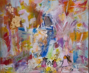 Peinture intitulée "Les petites filles…" par Jean-Pierre Duquaire, Œuvre d'art originale, Acrylique Monté sur Châssis en bois