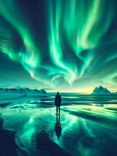 Digital Arts titled "Northen Lights" by Alan Mara, Original Artwork, AI generated image