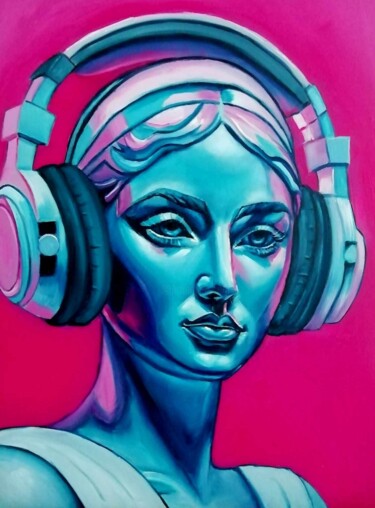绘画 标题为“Music Lover 2” 由Agnieszka Szczepanikowa, 原创艺术品, 油