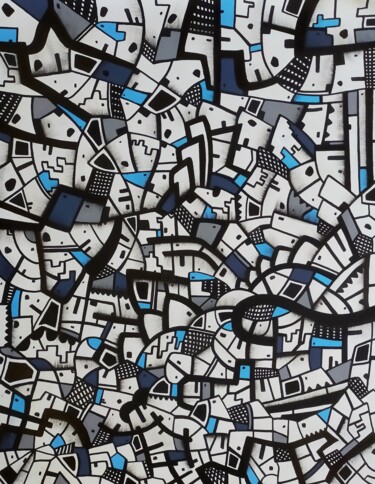 Pittura intitolato "Bone machine" da Riccardo Capparella (Ticco), Opera d'arte originale, Acrilico